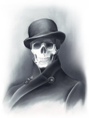 скелет в шляпе