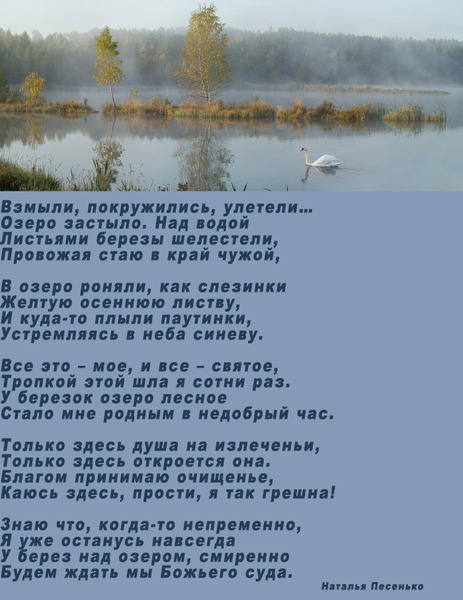 Стих о лесном озере Стих о лесном озере