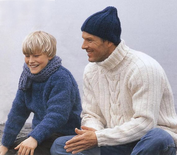 схемы вязания мужских свитеров спицами, кофты с большим капюшоном и
