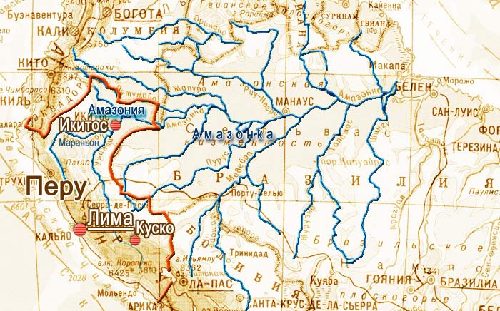 Где на карте находится амазонка Где на карте находится амазонка