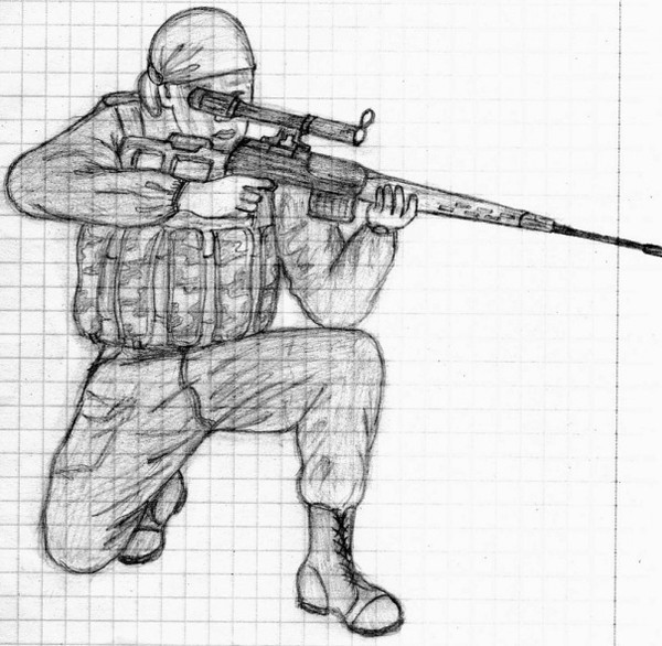 Срисовать рисунок военного Срисовать рисунок военного