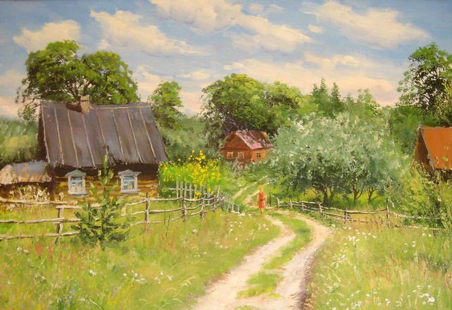 Летний рисунок в деревне Летний рисунок в деревне