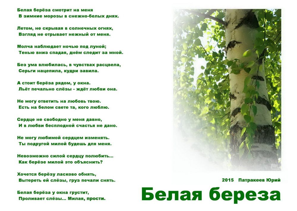 Белая береза я тебя люблю есенин стих Белая береза я тебя люблю есенин стих