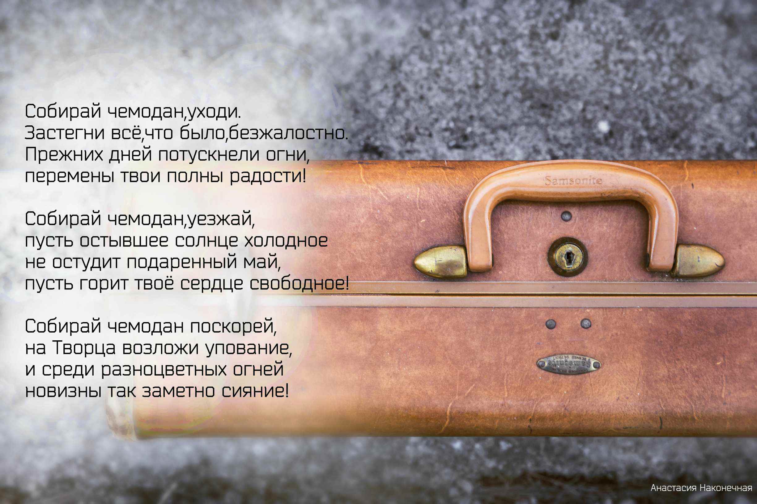 Пакуем чемоданы стих