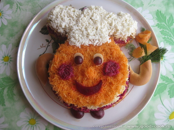Салат колобок. и рецепт