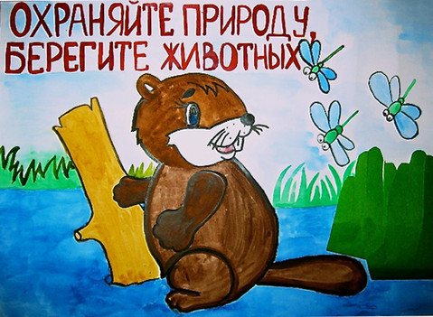 Береги животных плакат Береги животных плакат