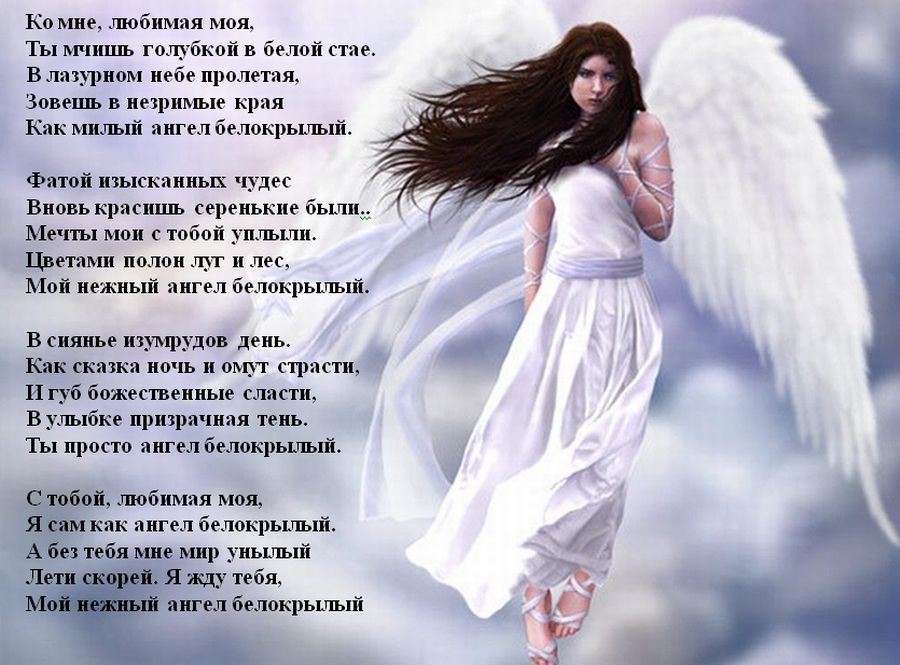 Стих любимому ты ангел Стих любимому ты ангел