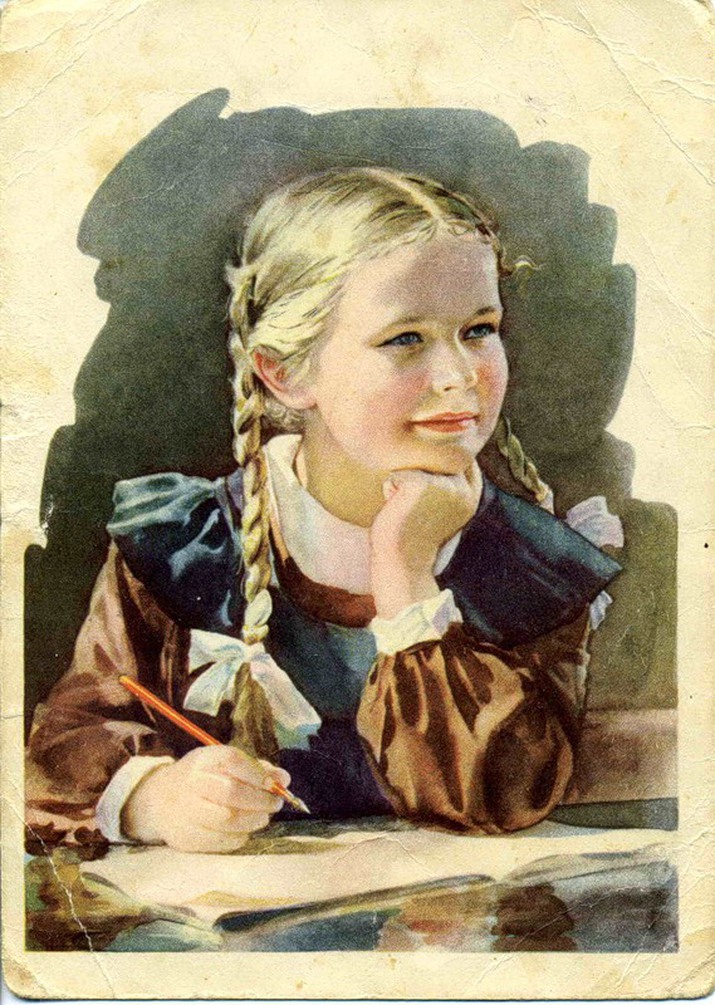 Открытки про школу старые