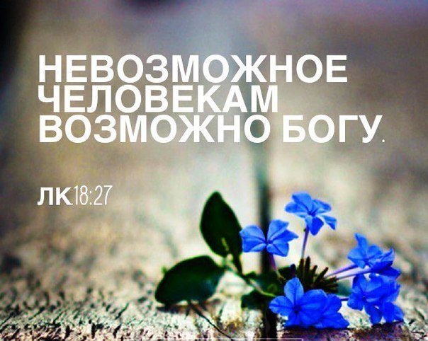 С Богом возможно всё.