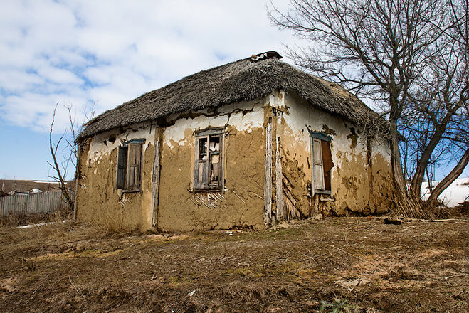 старые саманные дома