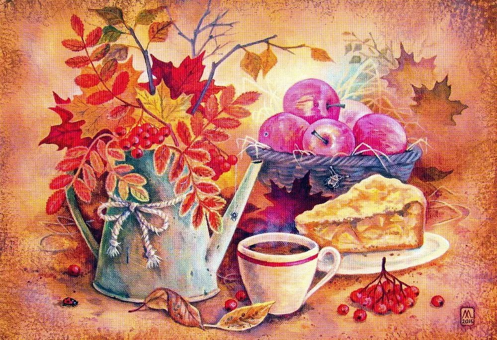 Нарисовать осенние открытки